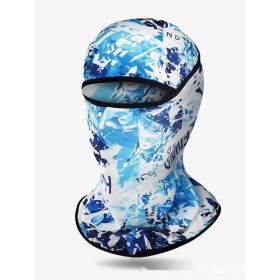 Summer Ice Silk Sun Protection Mask Men's Head Cover Full Face Fishing Sun Protection Scarf (Option: TLB416-Free Size)