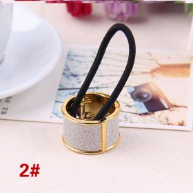 2022 Hairband Pearl Women Hair Accessories Scrunchy Punk Ponytail Holder Plastic Crystal Gum for Hair Ring Elastic Hair Band (Color: P2)