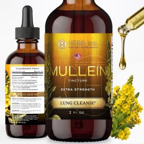 Mullein Leaf Liquid Extract 4oz - Herbal Respiratory Support Tincture (size: 2 Oz)